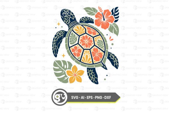 Download Floral Sea Turtle Summer Lover SVG - Floral sea turtle Collection