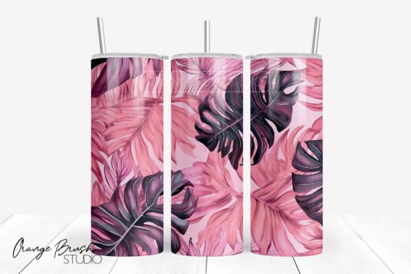 Download Pink Tropical Tumbler Sublimation Design - Sublimation design Collection