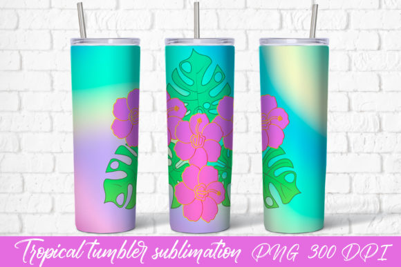 Download Tropical Tumbler Sublimation Design - Sublimation design Collection