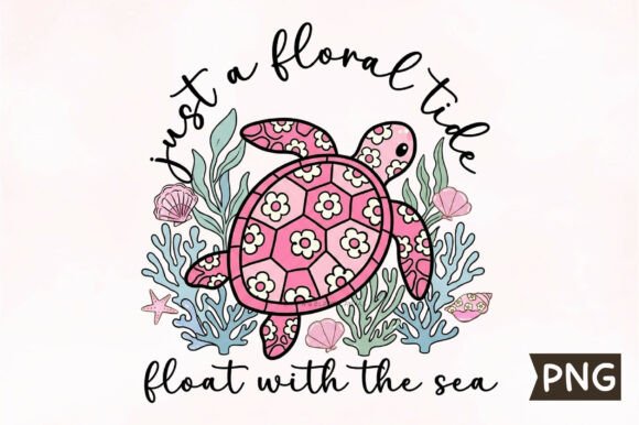 Download Pink Floral Sea Turtle Sublimation - Floral sea turtle Collection