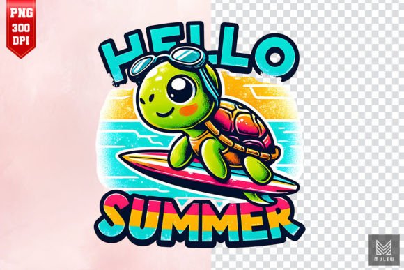 Download Hello Summer Turtle Sublimation Design - Sublimation design Collection