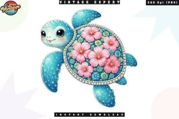 Download Floral Sea Turtle Beach Boho PNG - Floral sea turtle Collection