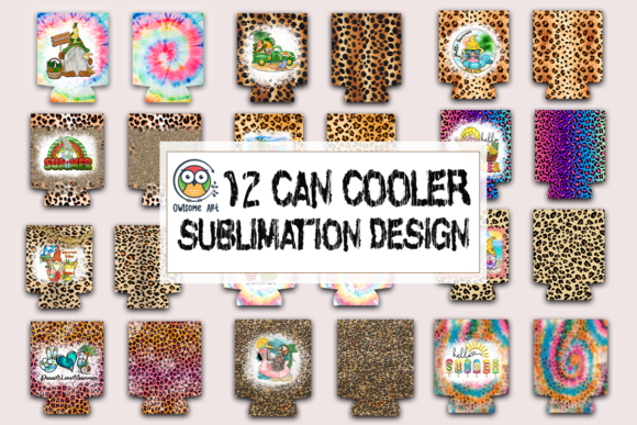 Download Can Cooler Sublimation Designs Bundle - Sublimation design Collection