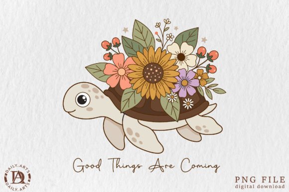 Download Boho Floral Sea Turtle Sublimation - Floral sea turtle Collection