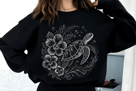 Download Ocean Floral Sea Turtle Marine Life PNG - Floral sea turtle Collection