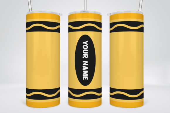 Download Crayon Add Your Own Name Tumbler Wrap - Premium Bundle